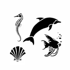 Body Art Stencils - Sea World