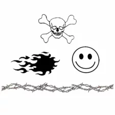 Body Art Stencils - Fun Stuff