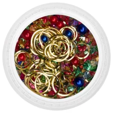Metal Nail Decorations New Year ZZ15-2