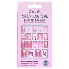 Press on tipse - Pink & Glitter