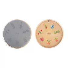 Silikonski šablon i pečat za Nail Art F14