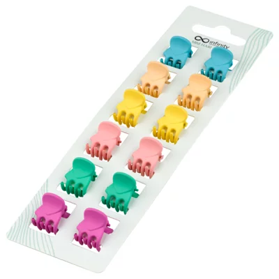 Mini Hair Clips INFINITY INF197 Pastel 12/1