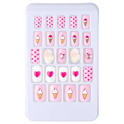 Press on tipse - Light Pink & White