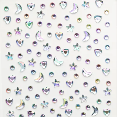 Cirkoni za kosu INFINITY INF559 srebrni/holografik